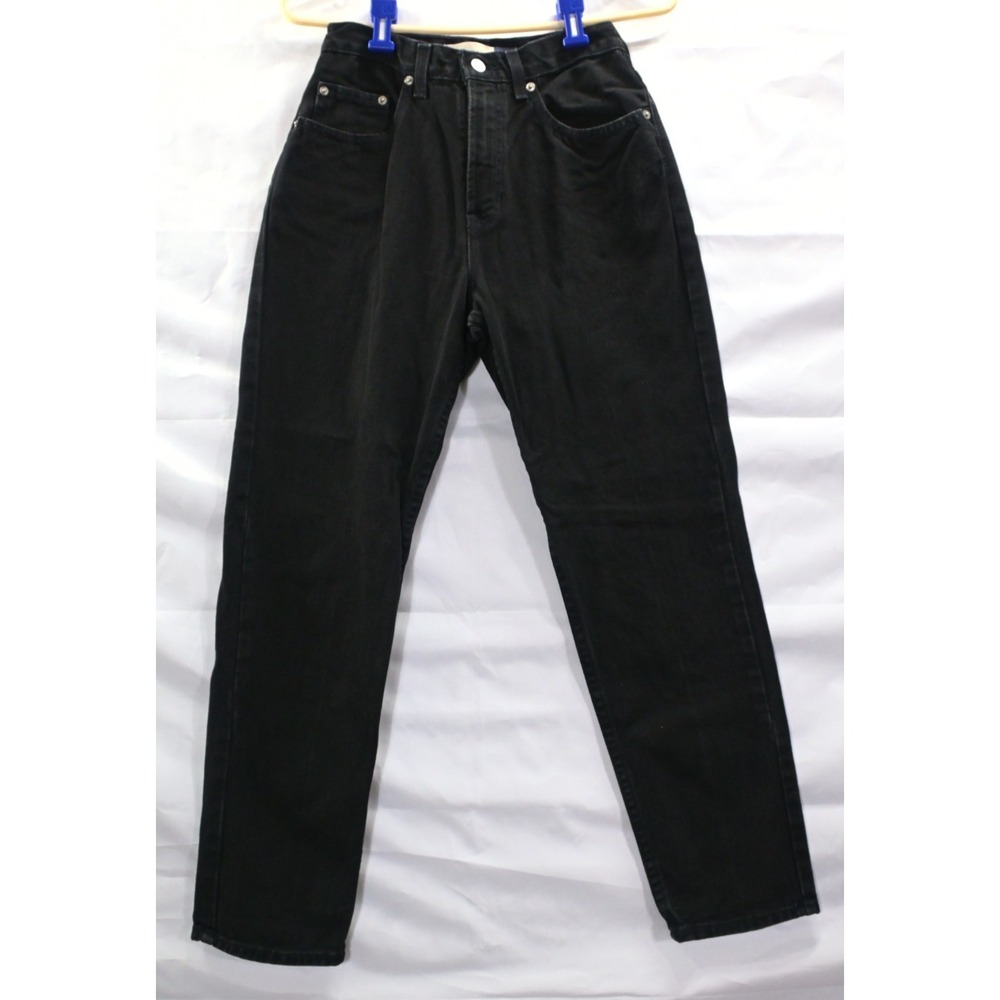 Y2K Gap Classic Fit Black Mom Jeans High Rise Tapered Ankle Womens Size 6
